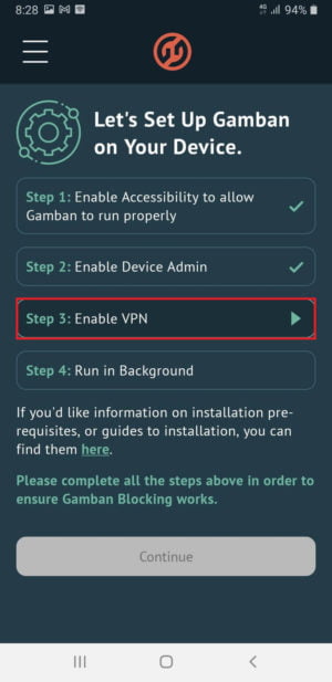 Gambanのデバイス設定（VPN許可）